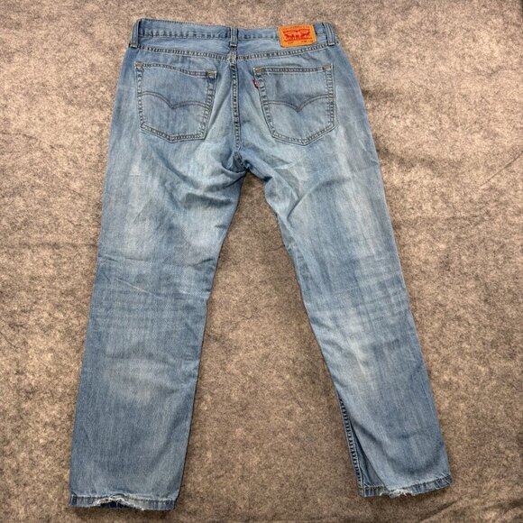 Levis Jeans Mens 36 x 32 Relaxed Straight 559 Distressed 100% Cotton Denim - Picture 2 of 14